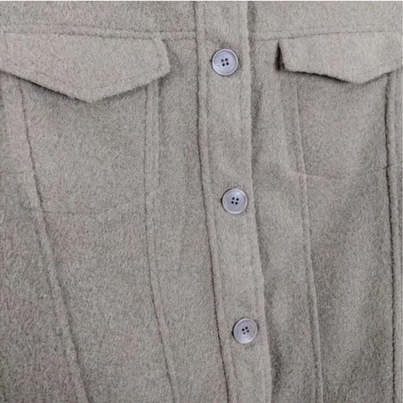 JOIE | Tan Brown Women's Cropped Shirt Jacket Shacket Size XL - Picture 4 of 4